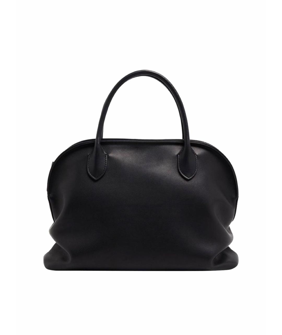 THE ROW Черная кожаная сумка с короткими ручками, фото 1