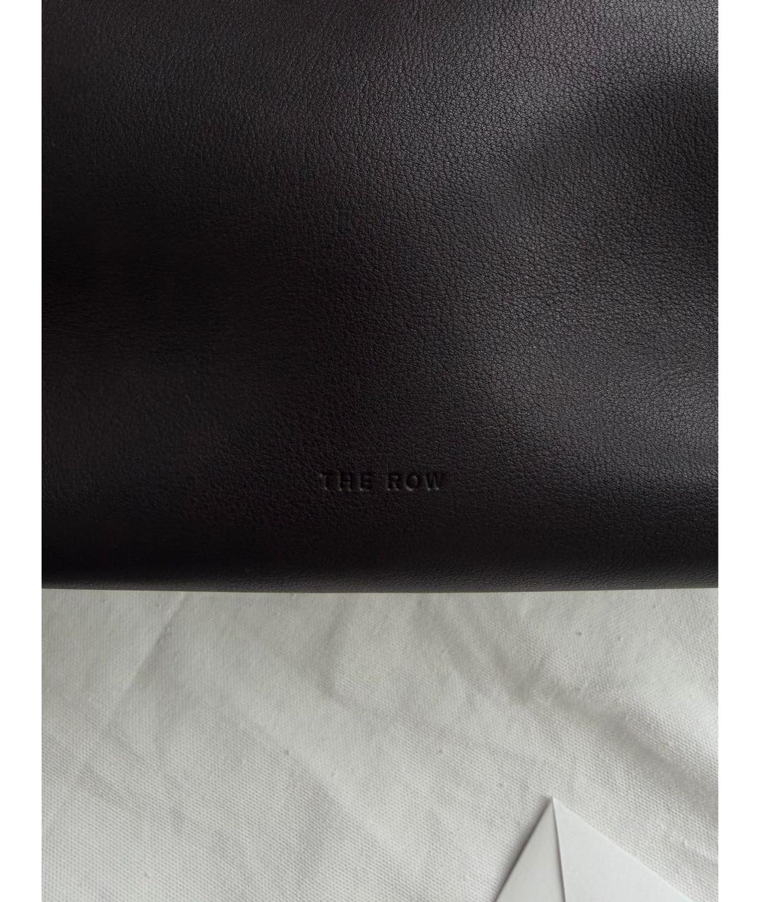 THE ROW Черная кожаная сумка с короткими ручками, фото 7