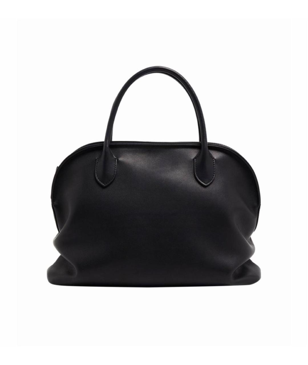 THE ROW Черная кожаная сумка с короткими ручками, фото 9