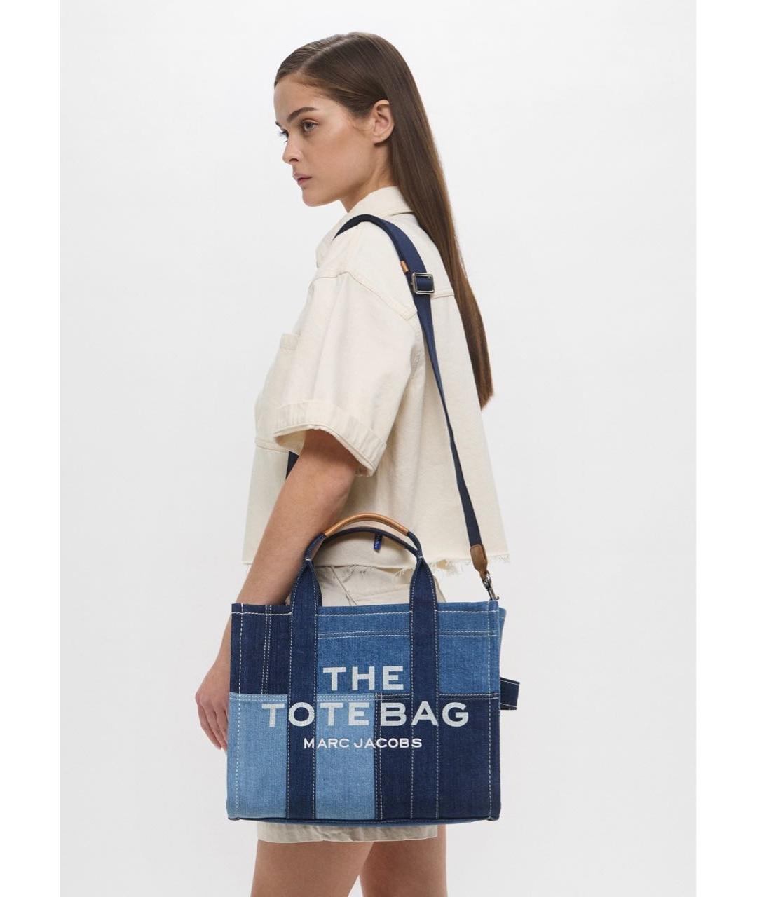 MARC JACOBS Синяя деним сумка тоут, фото 5