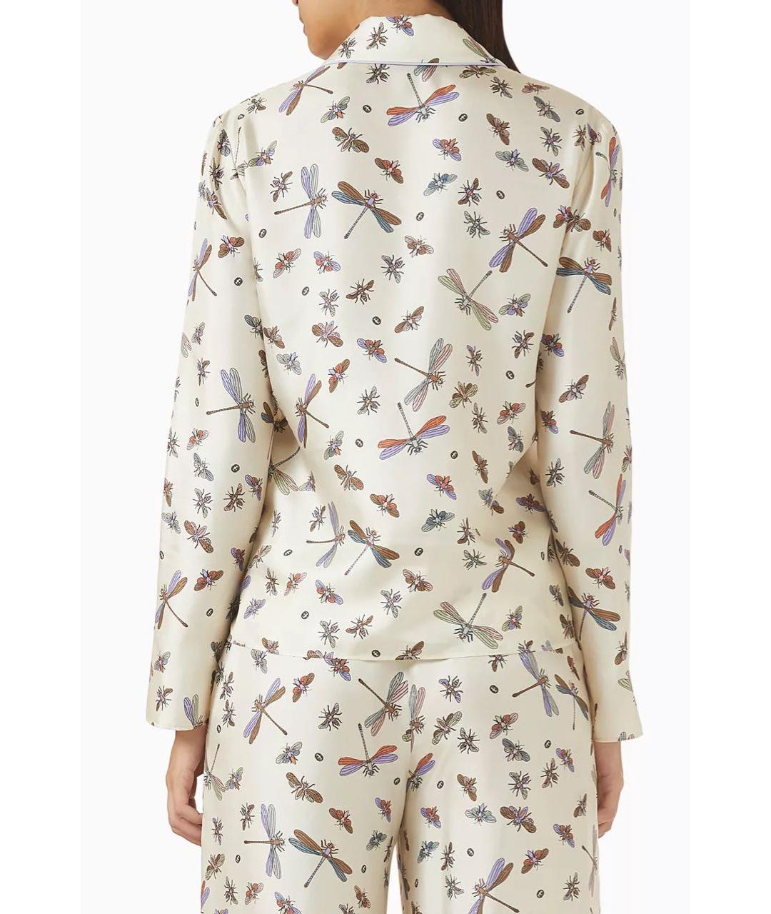 GUCCI Белый шелковый костюм с брюками, фото 7