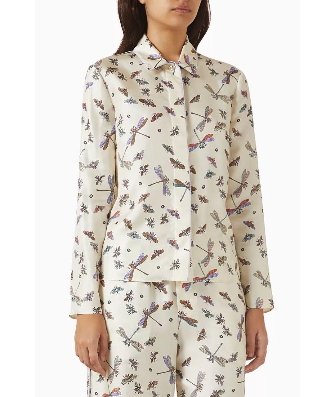 GUCCI Белый шелковый костюм с брюками, фото 6