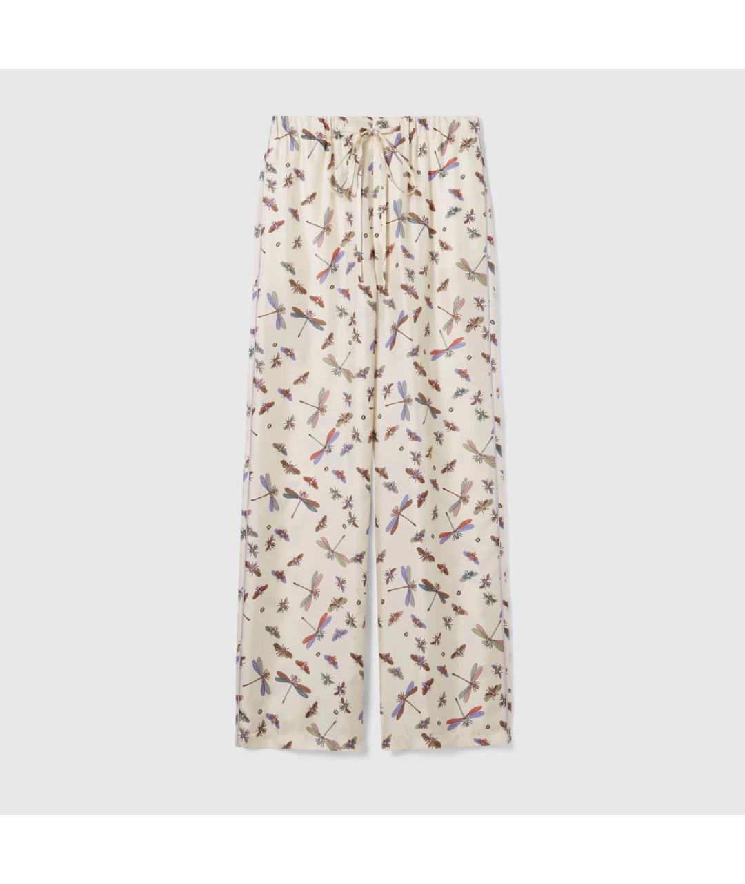 GUCCI Белый шелковый костюм с брюками, фото 2