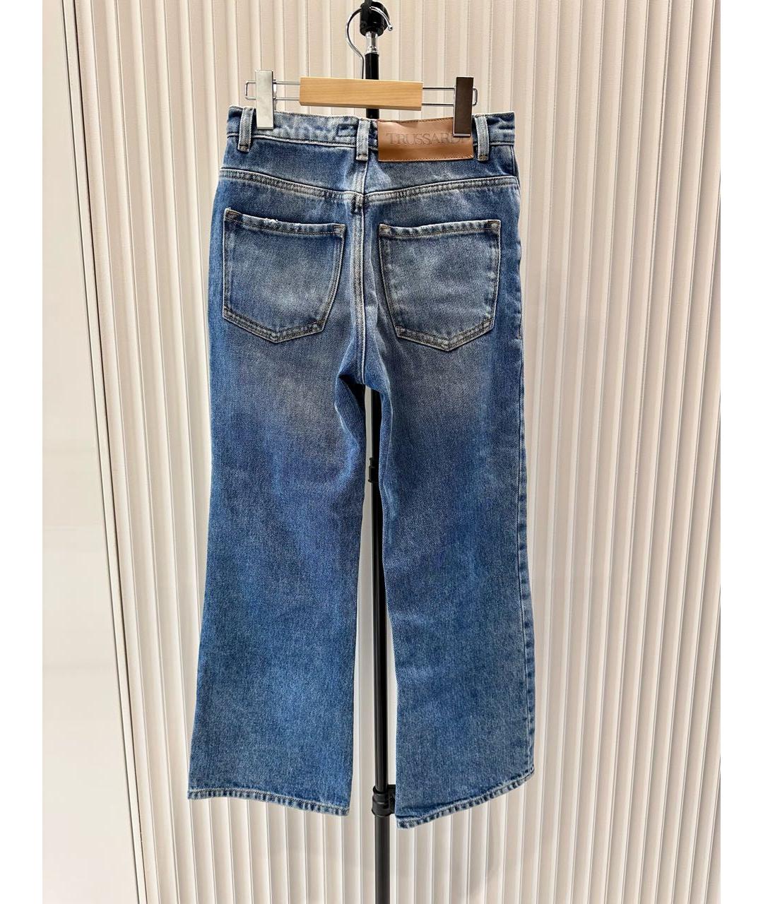 TRUSSARDI Синие прямые джинсы, фото 2