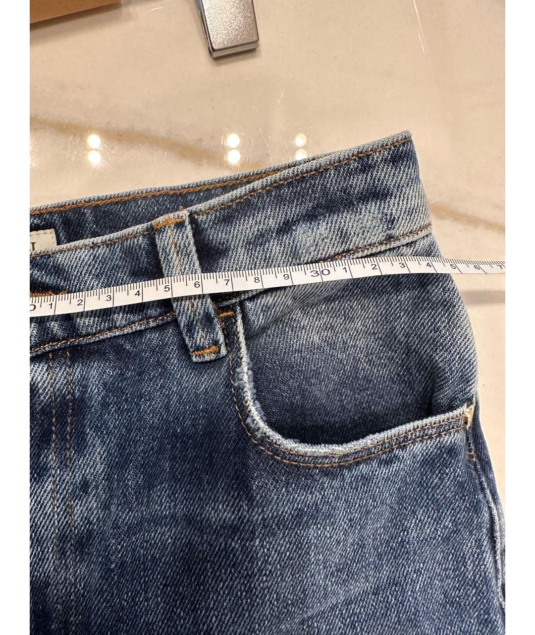 TRUSSARDI Синие прямые джинсы, фото 5