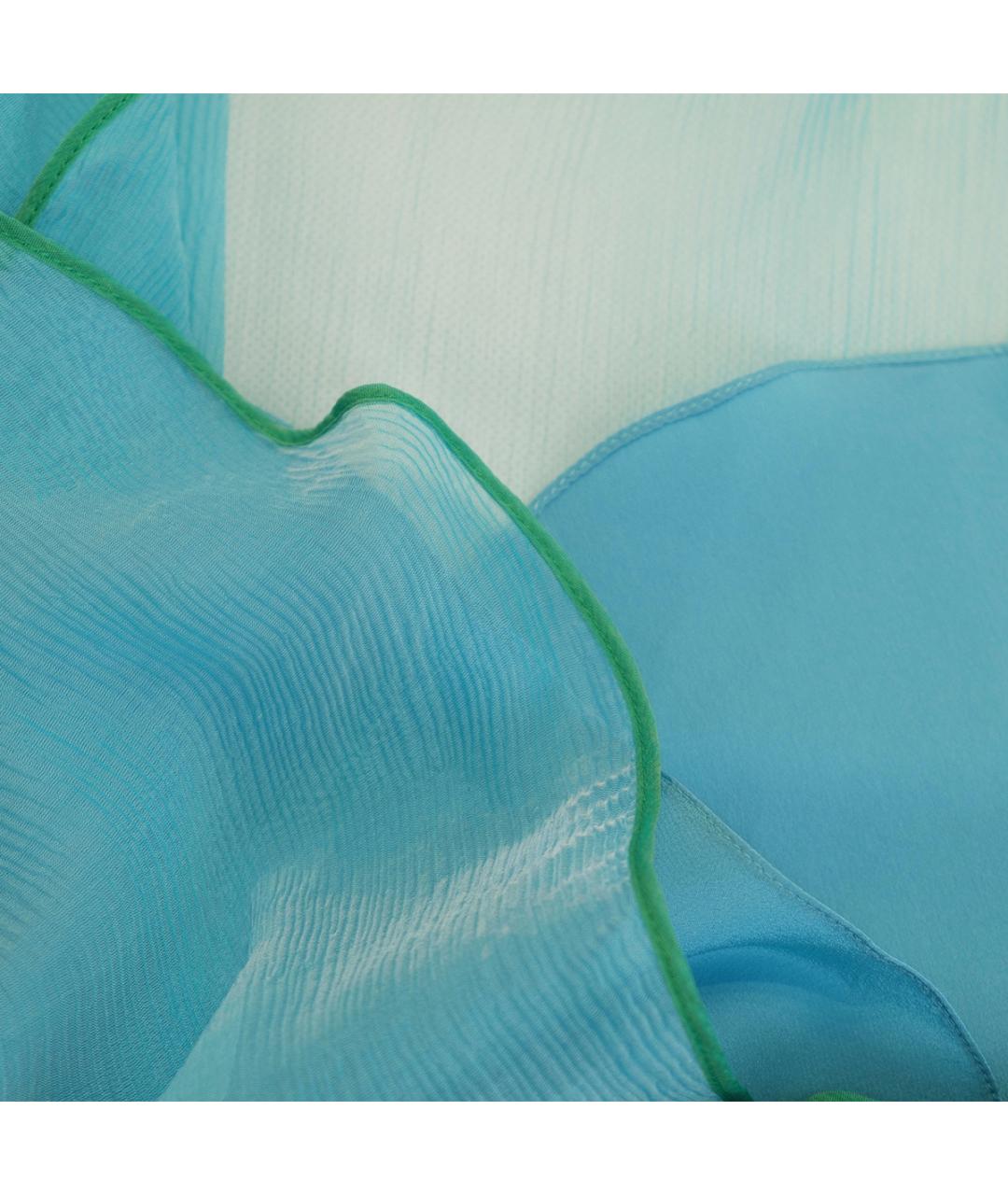 CHRISTIAN DIOR Голубая шелковая юбка миди, фото 5