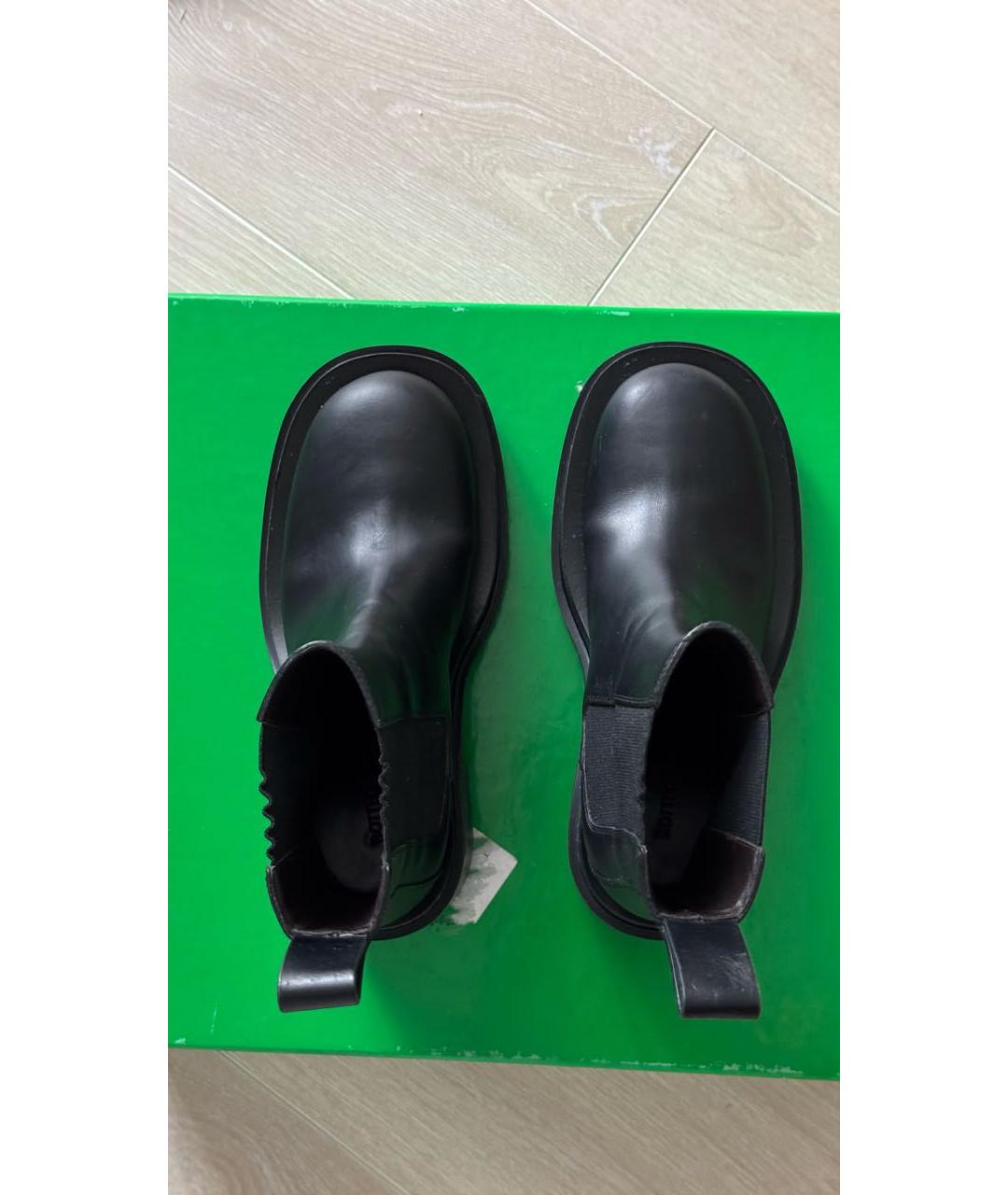 BOTTEGA VENETA Черные кожаные ботинки, фото 3