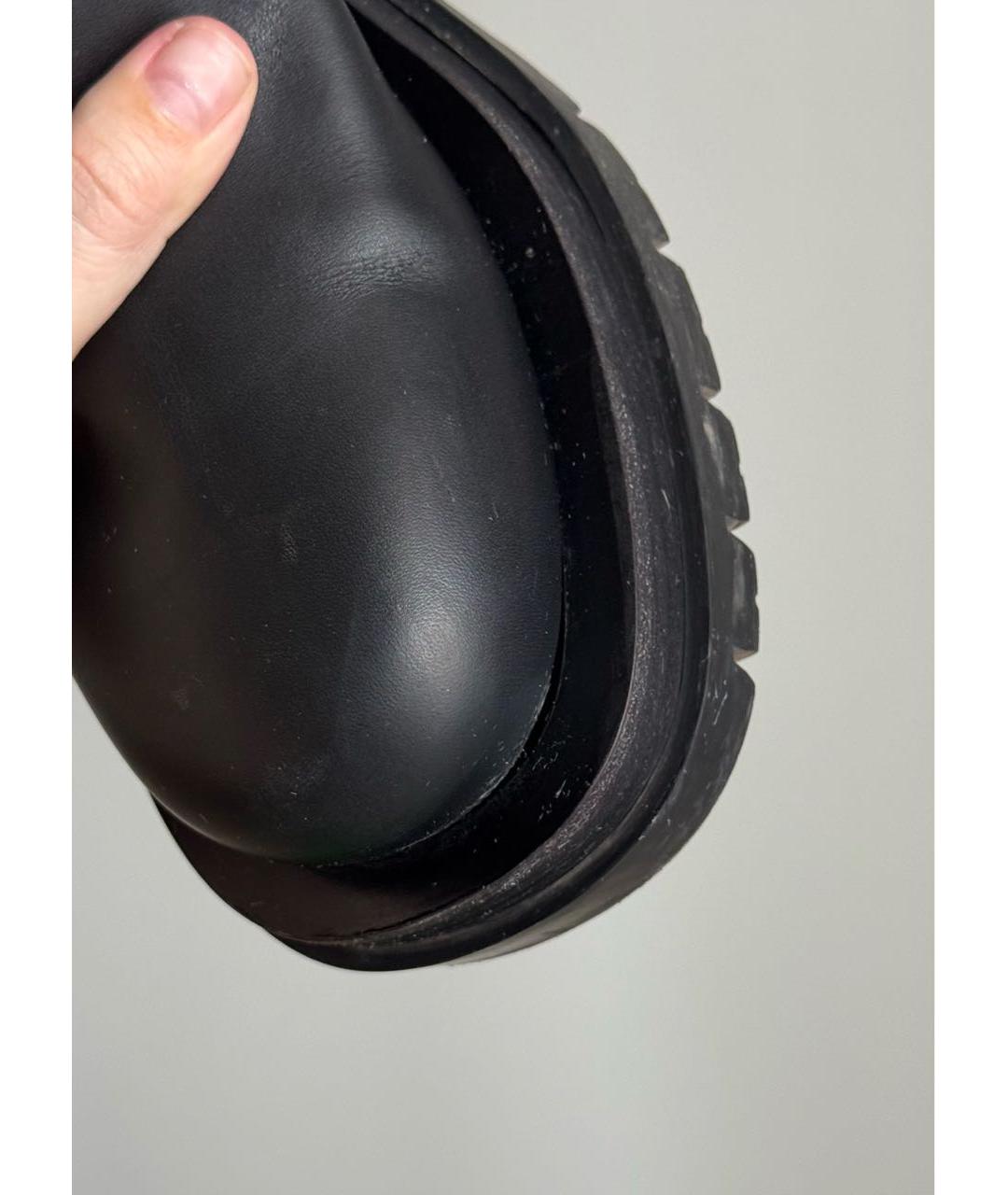 BOTTEGA VENETA Черные кожаные ботинки, фото 6
