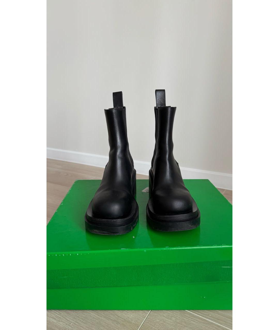 BOTTEGA VENETA Черные кожаные ботинки, фото 2