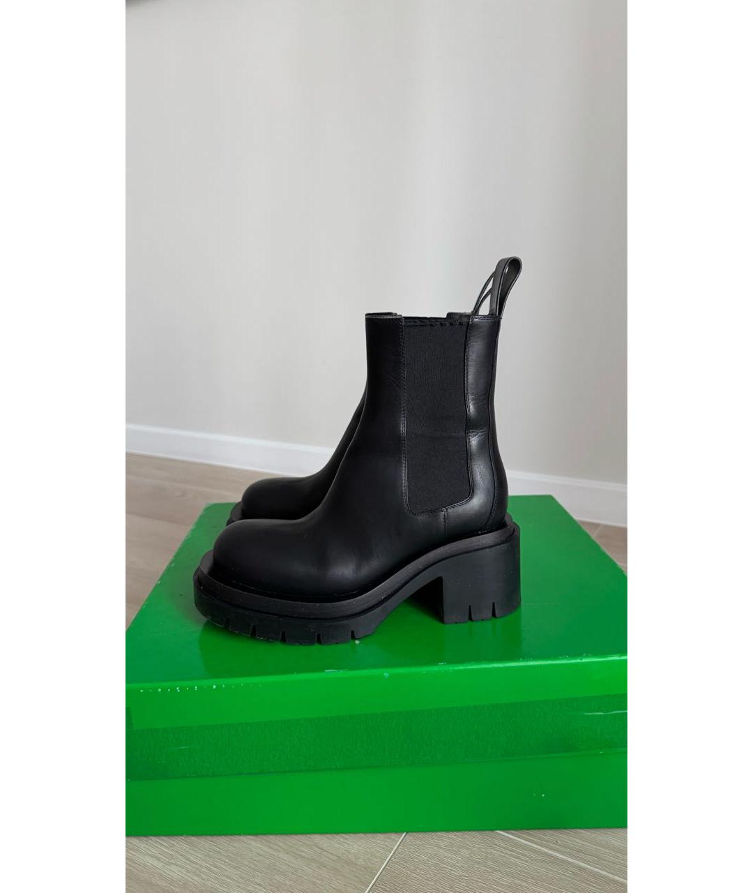 BOTTEGA VENETA Черные кожаные ботинки, фото 7