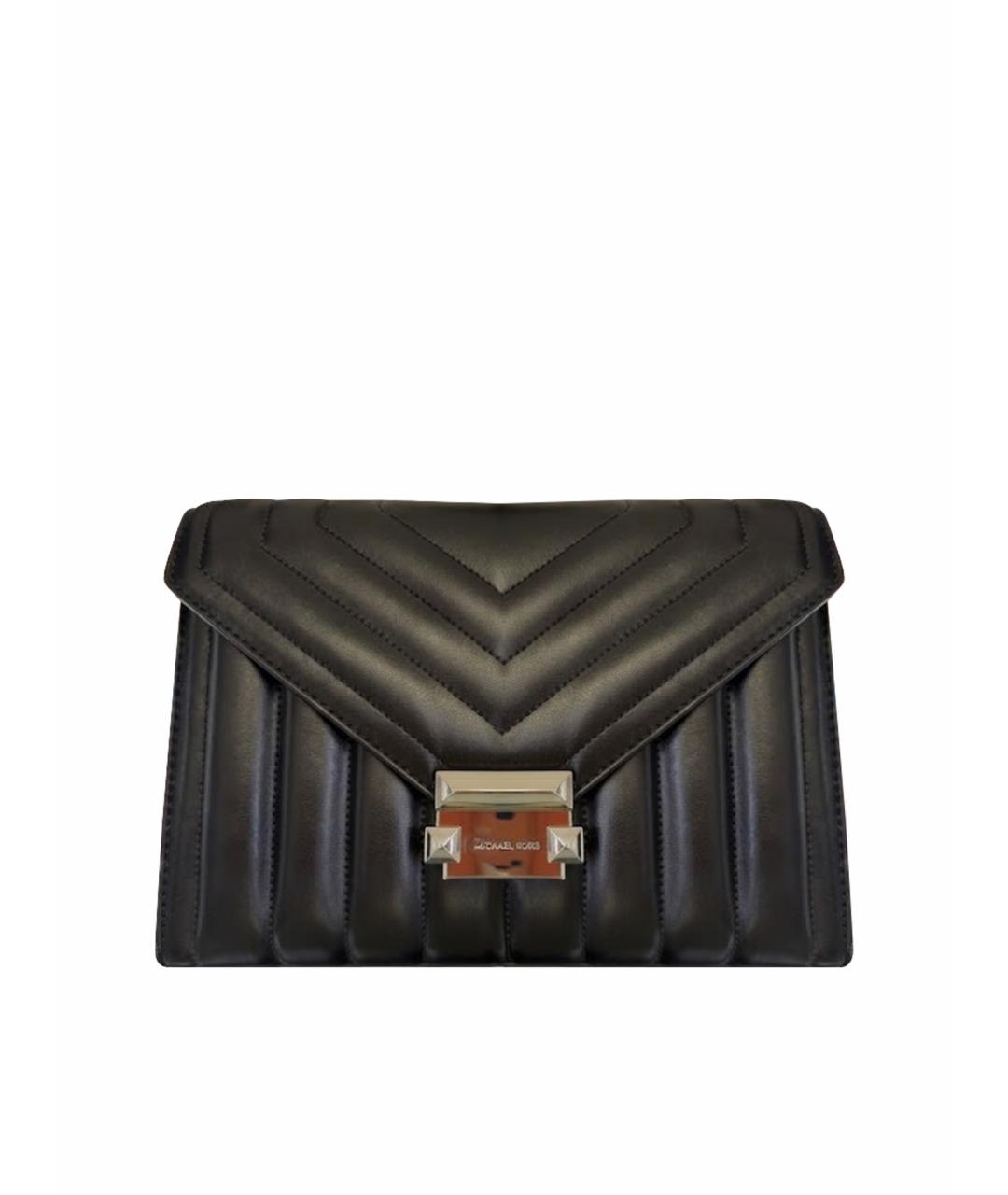 MICHAEL KORS Черная кожаная сумка через плечо, фото 1