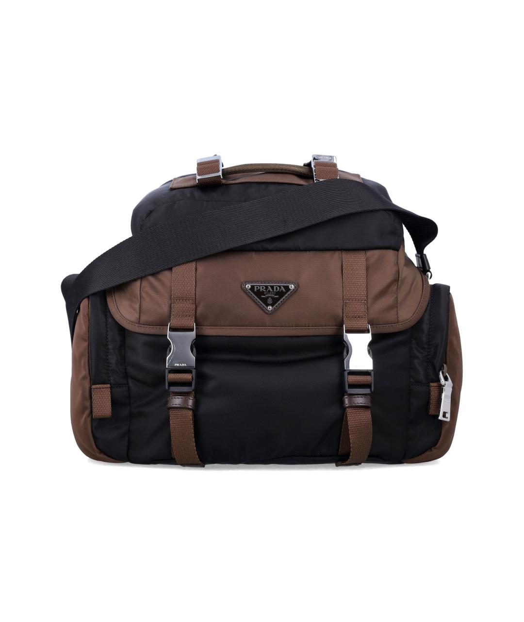 PRADA Черная тканевая сумка на плечо, фото 1