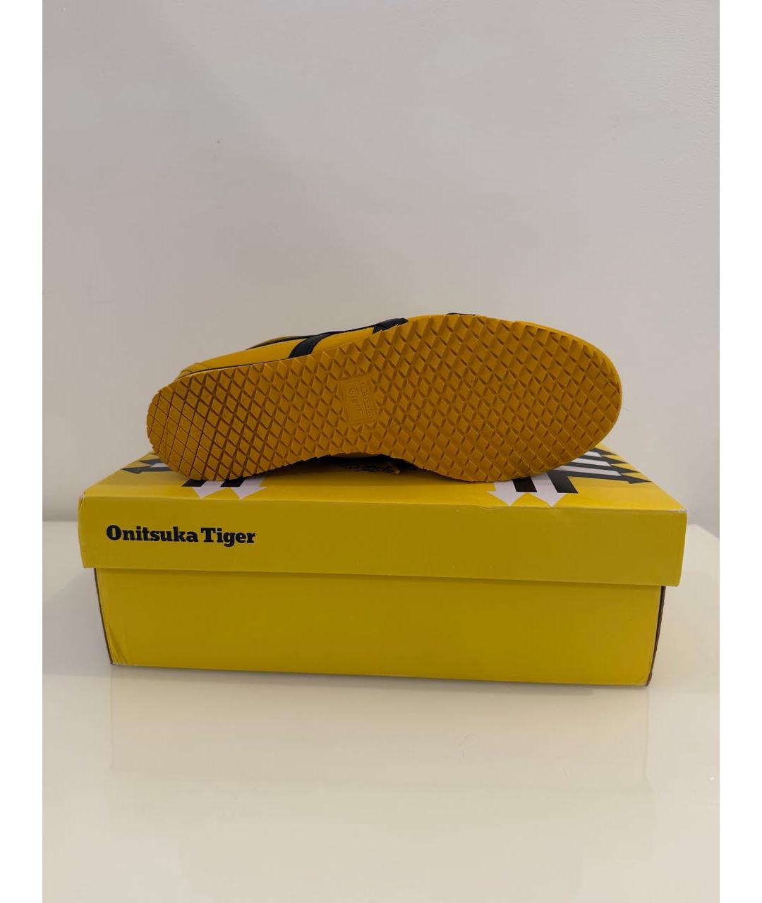 ONITSUKA TIGER Желтые кожаные кеды, фото 5