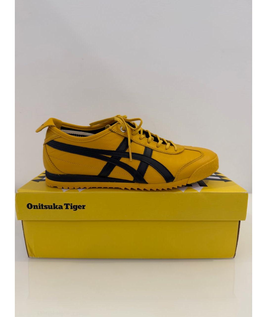 ONITSUKA TIGER Желтые кожаные кеды, фото 7