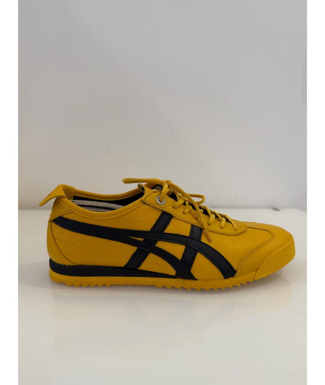 ONITSUKA TIGER Желтые кожаные кеды, фото 8