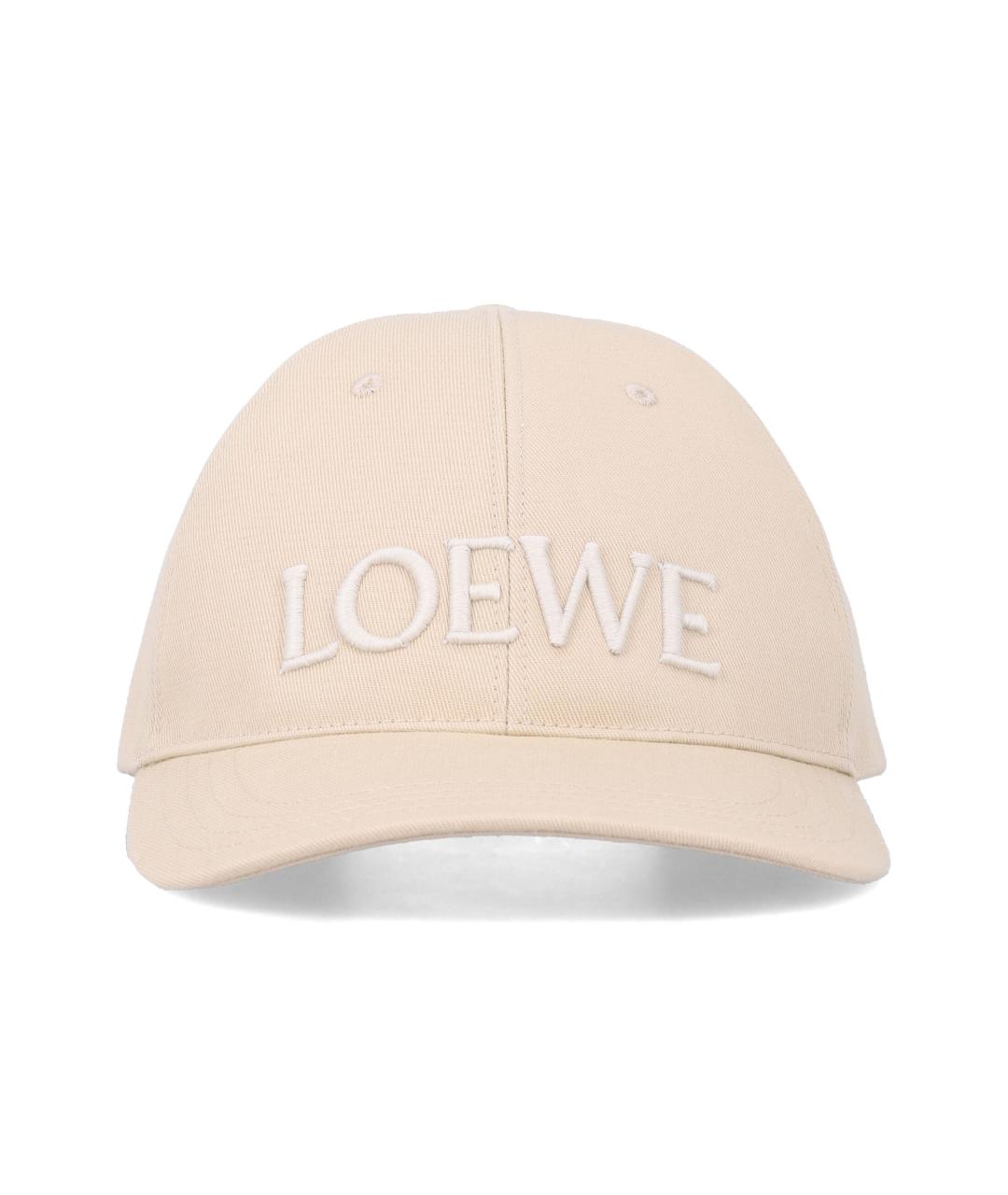 LOEWE Бежевая хлопковая кепка, фото 1