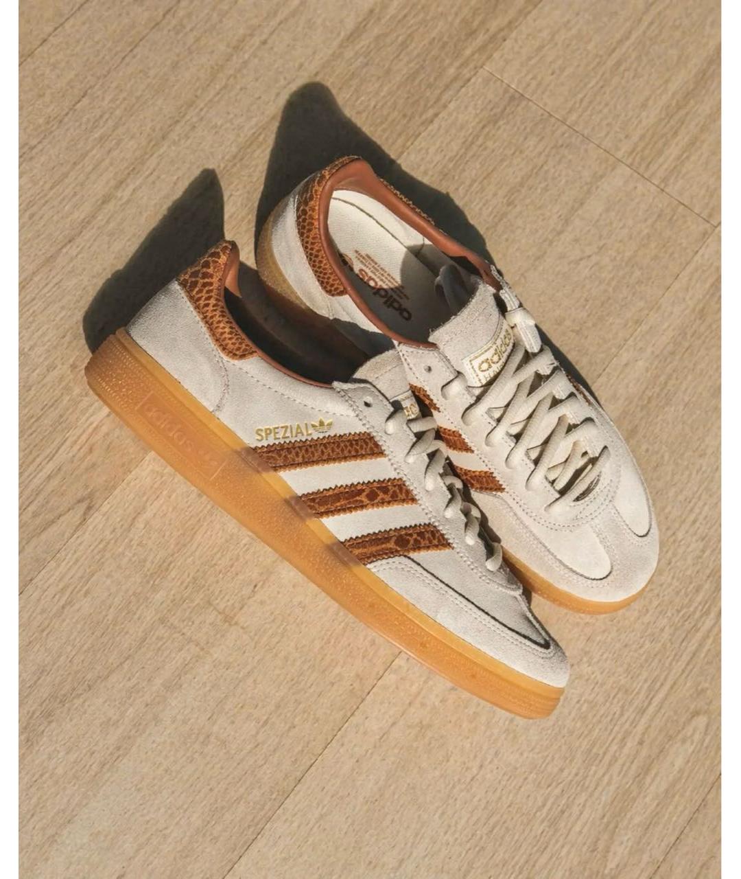 ADIDAS Бежевые замшевые кеды, фото 2