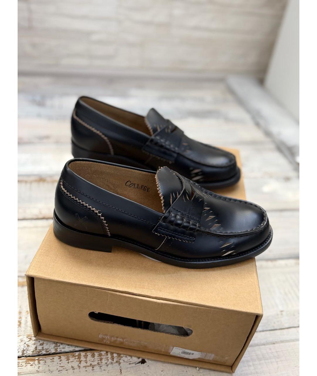 COLLEGE Черные кожаные лоферы, фото 7