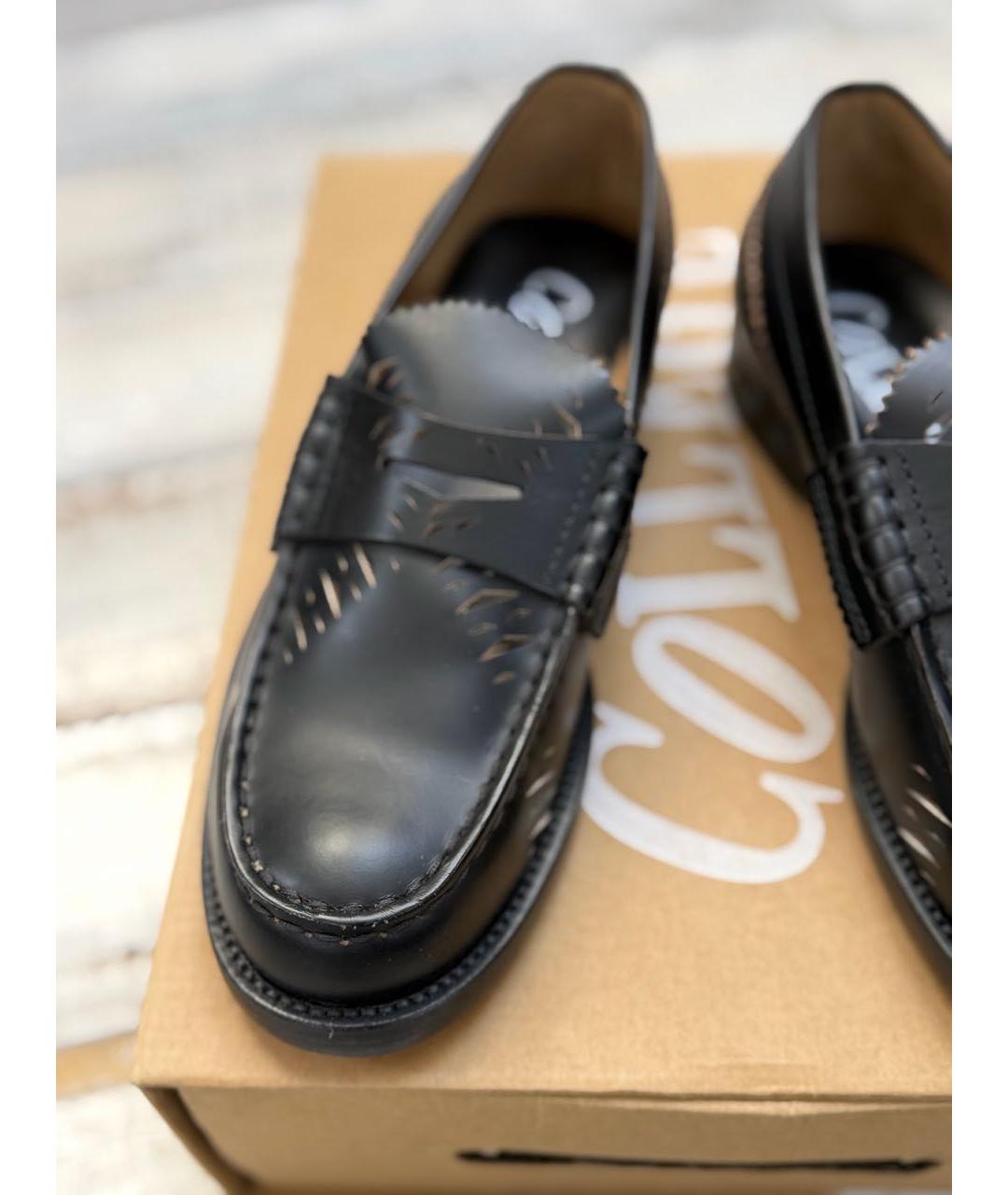 COLLEGE Черные кожаные лоферы, фото 6