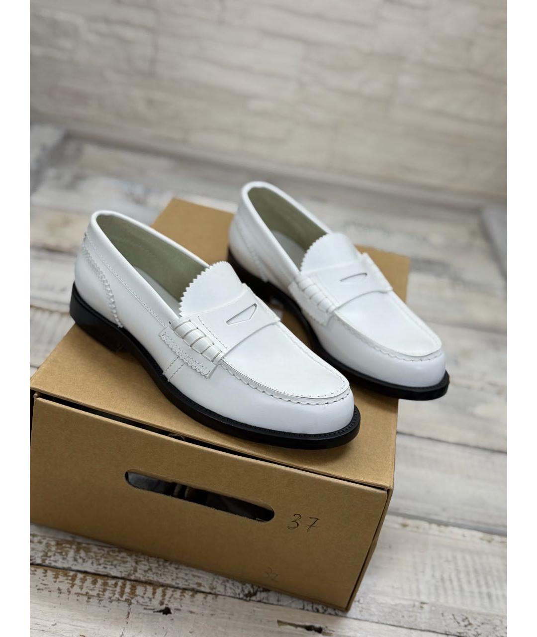 COLLEGE Белые кожаные лоферы, фото 6