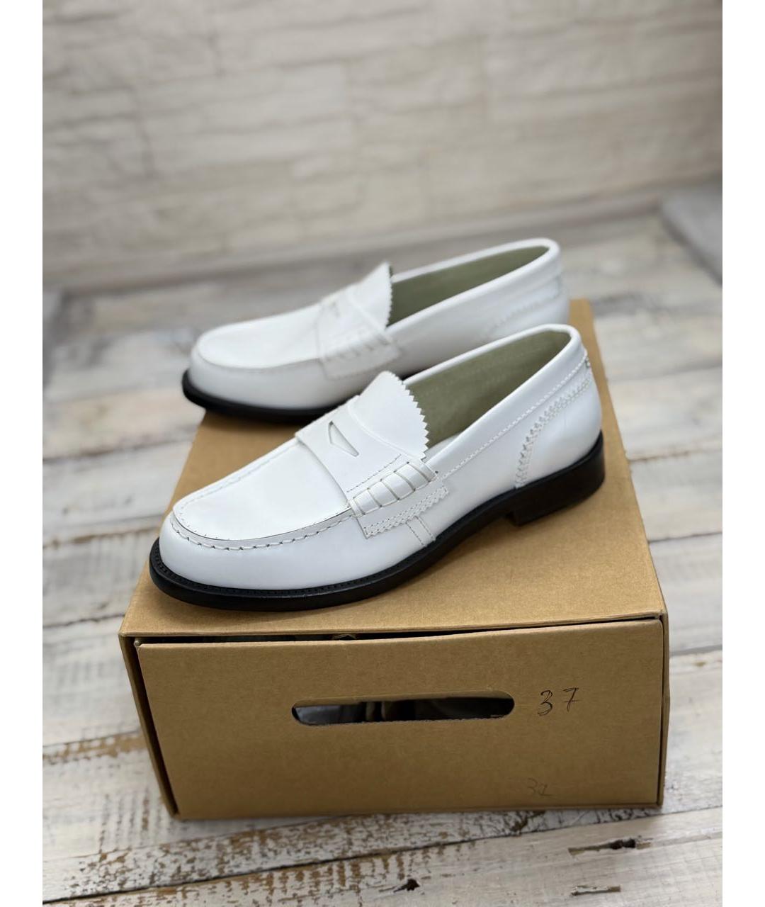 COLLEGE Белые кожаные лоферы, фото 5