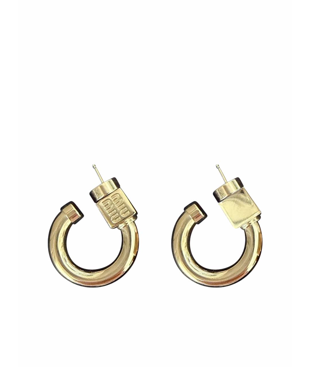 MIU MIU Золотые латунные серьги, фото 1