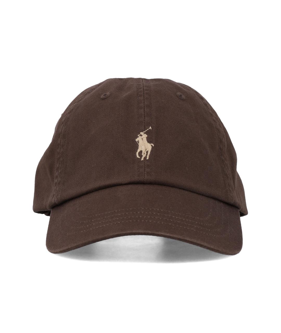 POLO RALPH LAUREN Коричневая хлопковая кепка/бейсболка, фото 1