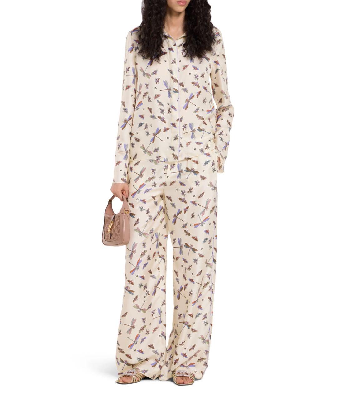 GUCCI Белая шелковая рубашка, фото 8