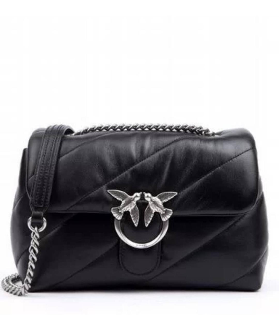 PINKO Черная кожаная сумка через плечо, фото 5