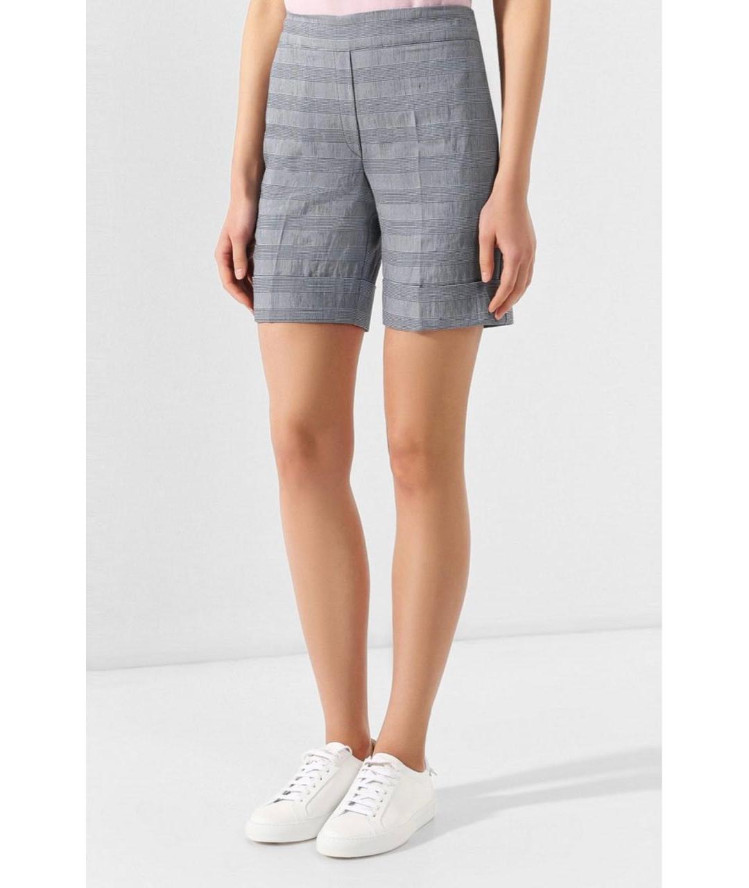 D.EXTERIOR Голубые льняные шорты, фото 4