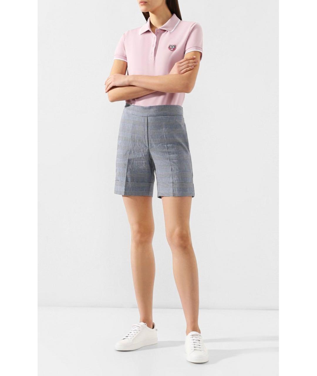 D.EXTERIOR Голубые льняные шорты, фото 3