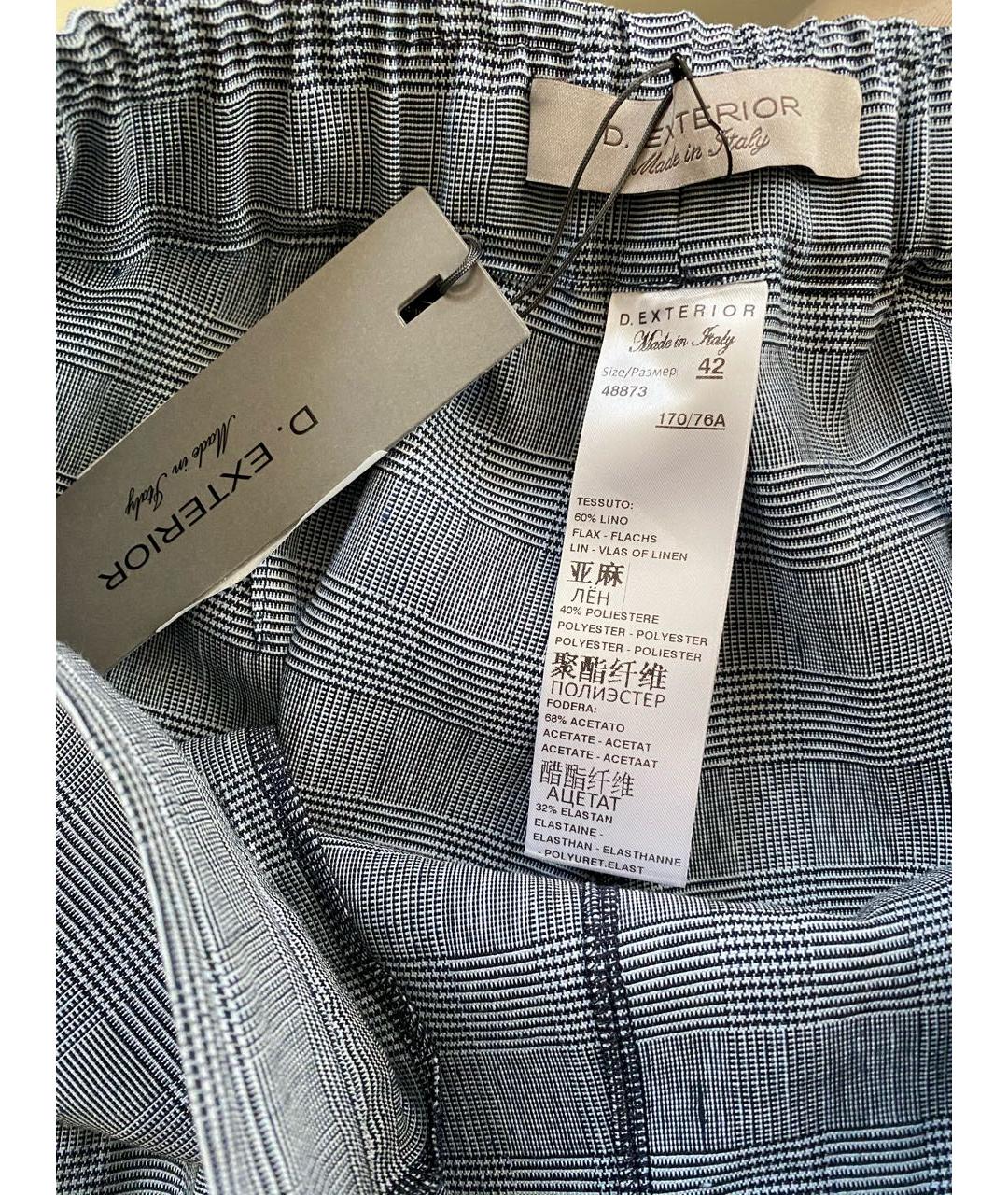 D.EXTERIOR Голубые льняные шорты, фото 8