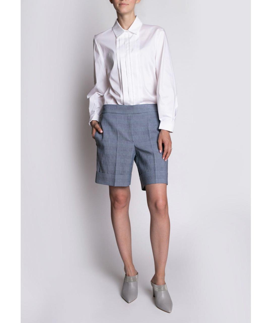 D.EXTERIOR Голубые льняные шорты, фото 2