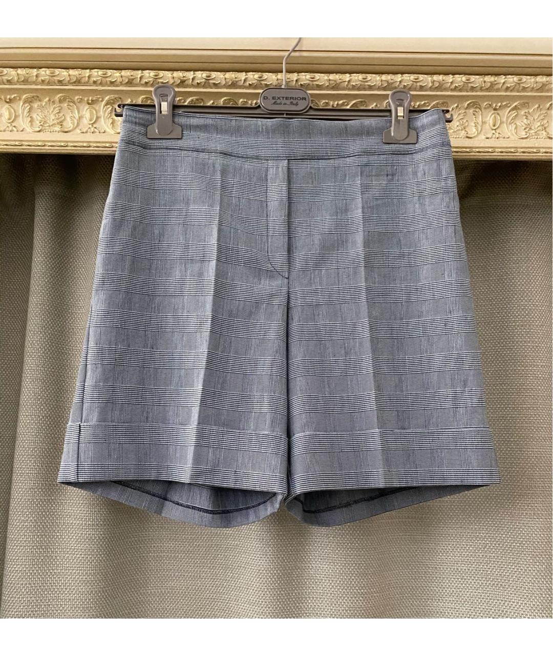 D.EXTERIOR Голубые льняные шорты, фото 6