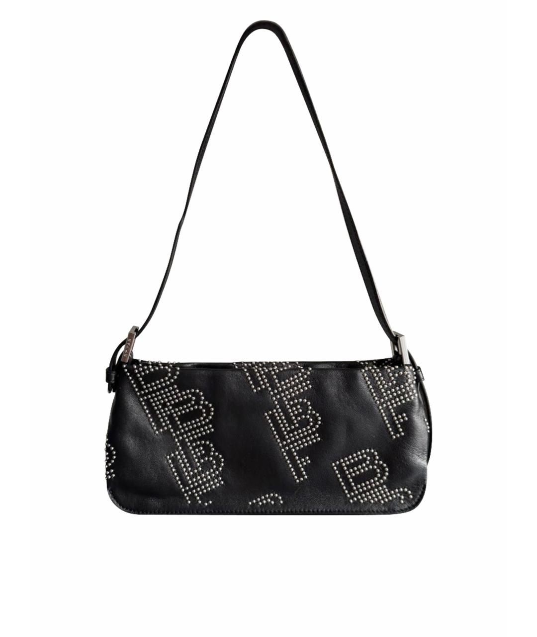 BY FAR Черная кожаная сумка с короткими ручками, фото 6