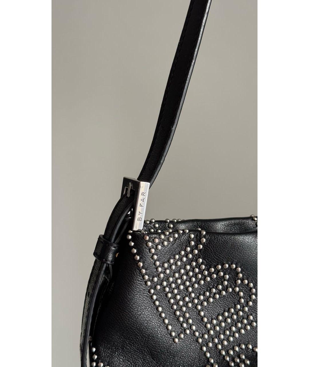 BY FAR Черная кожаная сумка с короткими ручками, фото 2