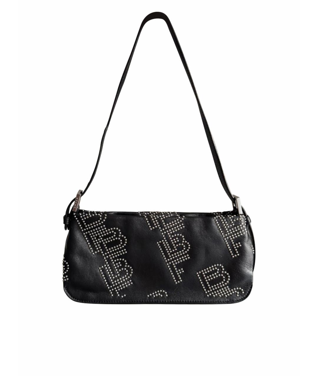 BY FAR Черная кожаная сумка с короткими ручками, фото 1