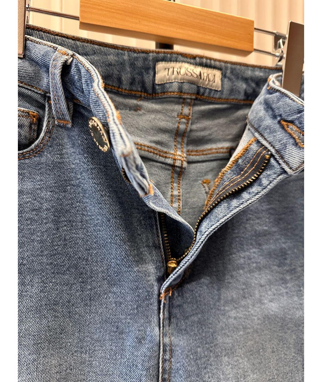 TRUSSARDI Голубые джинсы слим, фото 4