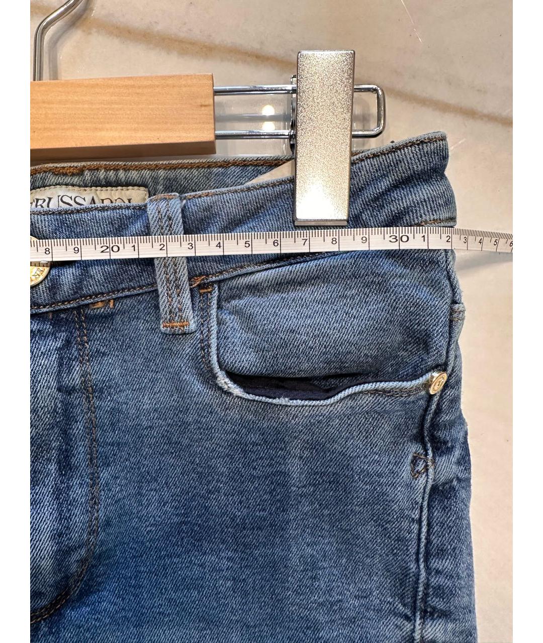 TRUSSARDI Голубые джинсы слим, фото 5