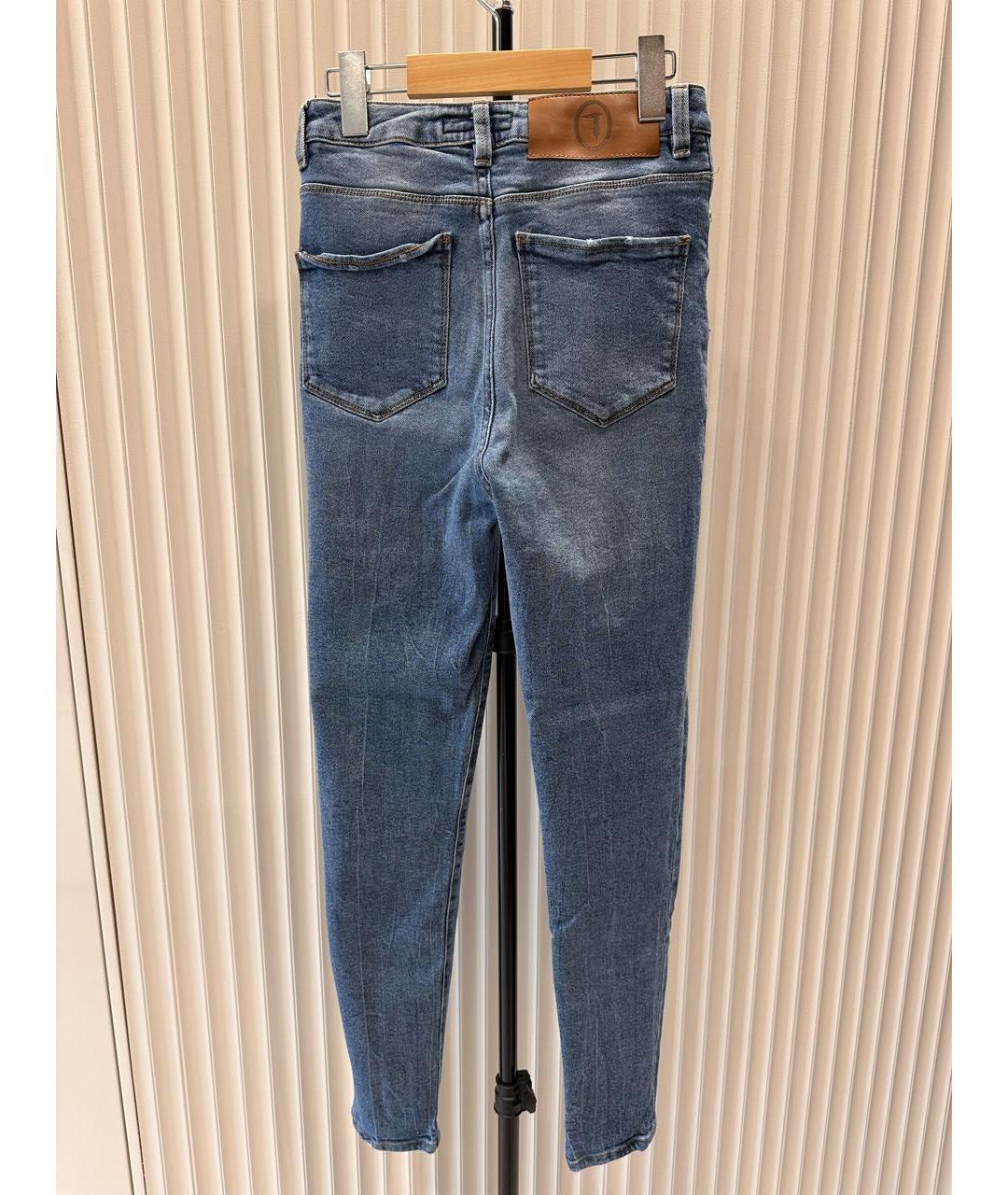 TRUSSARDI Голубые джинсы слим, фото 2