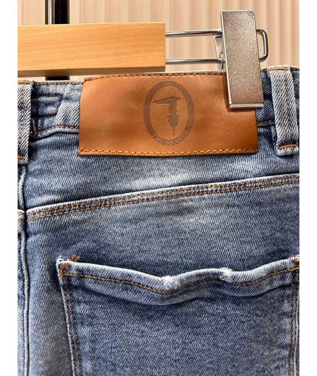 TRUSSARDI Голубые джинсы слим, фото 8