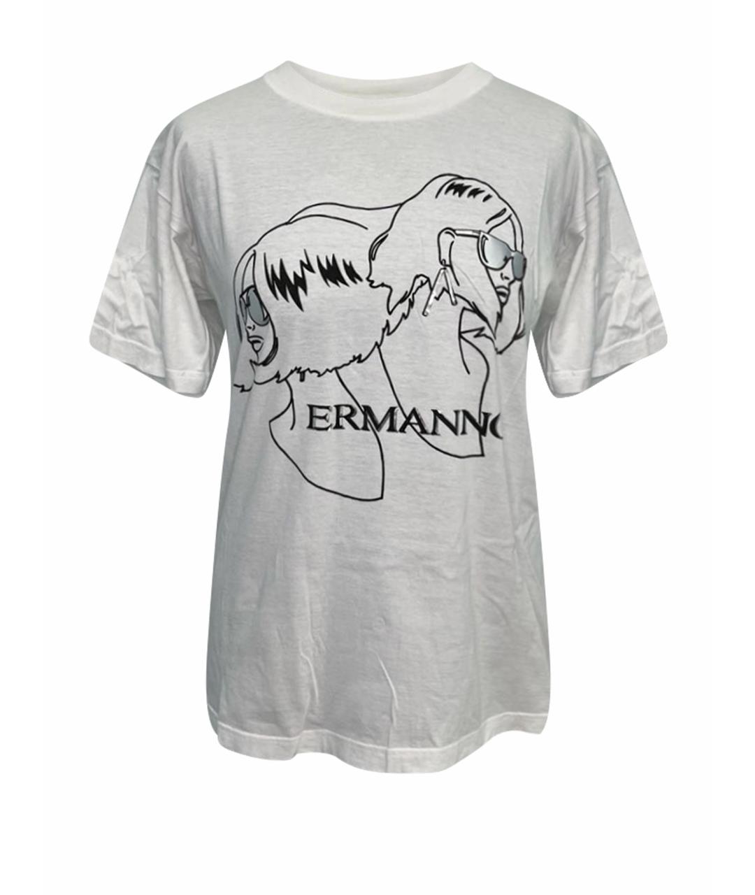 ERMANNO SCERVINO Белая хлопковая футболка, фото 1