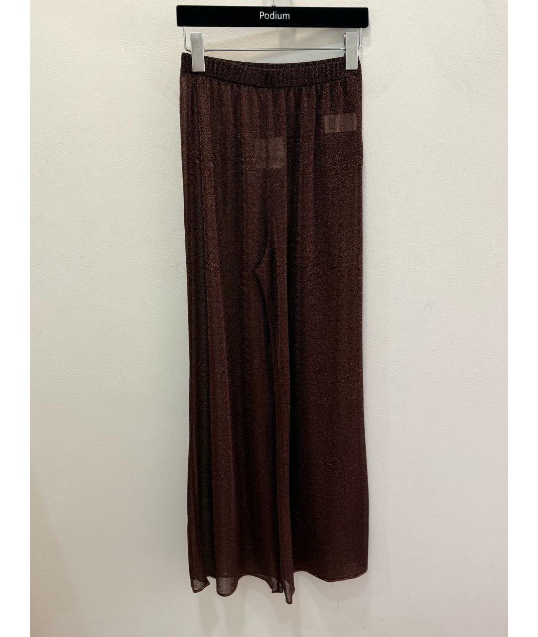 OSEREE Коричневые полиамидовые прямые брюки, фото 4