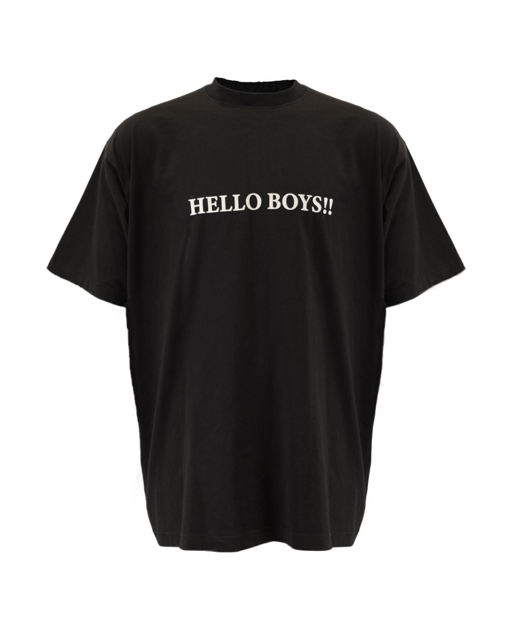 VETEMENTS Черная хлопковая футболка, фото 7