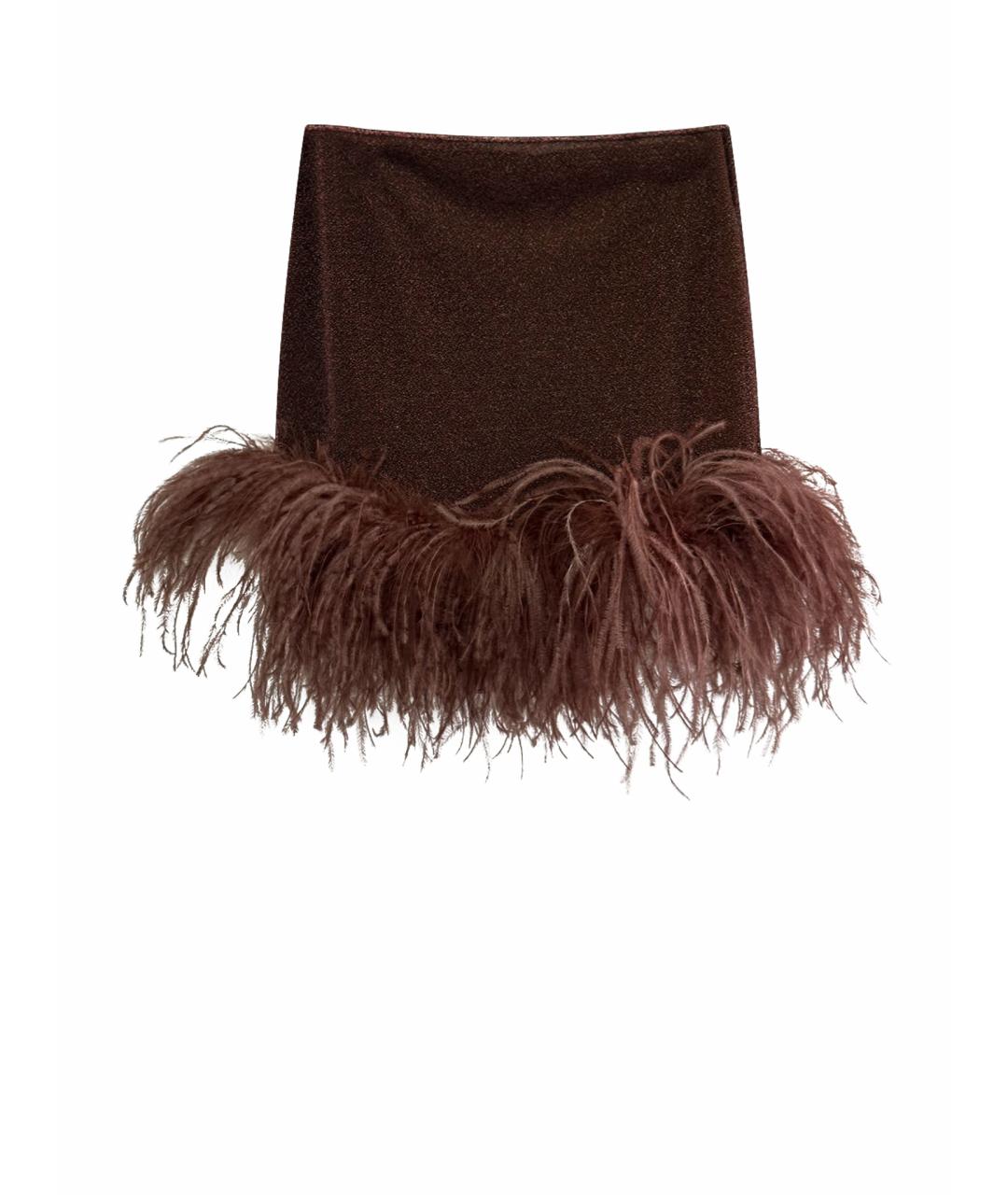 OSEREE Коричневая полиамидовая юбка мини, фото 1