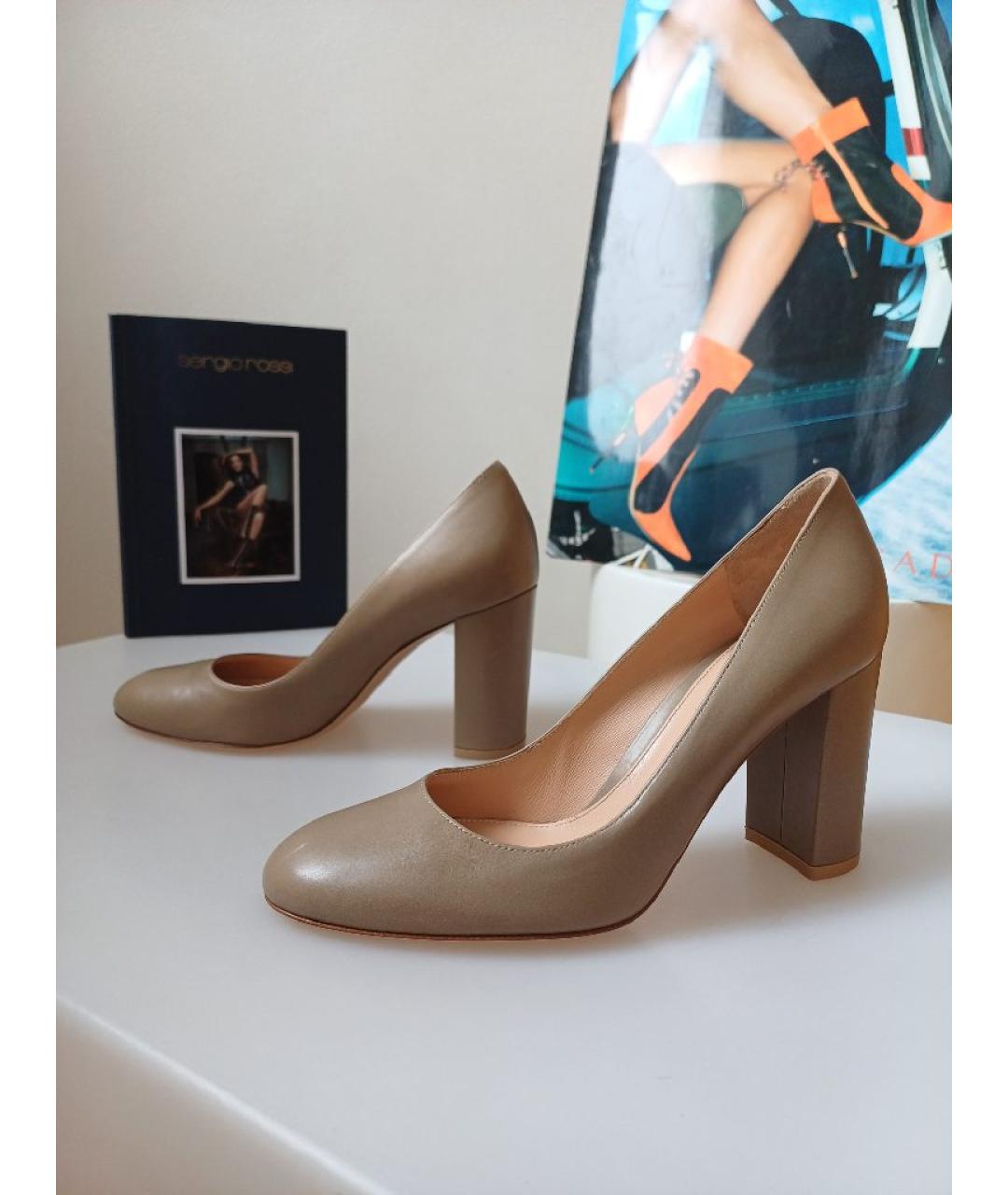 GIANVITO ROSSI Серые кожаные туфли, фото 3