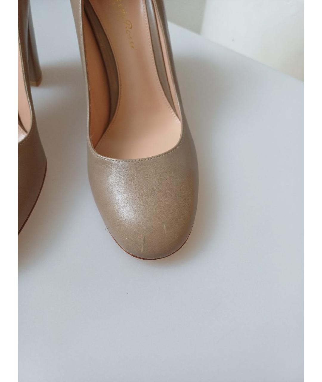 GIANVITO ROSSI Серые кожаные туфли, фото 7