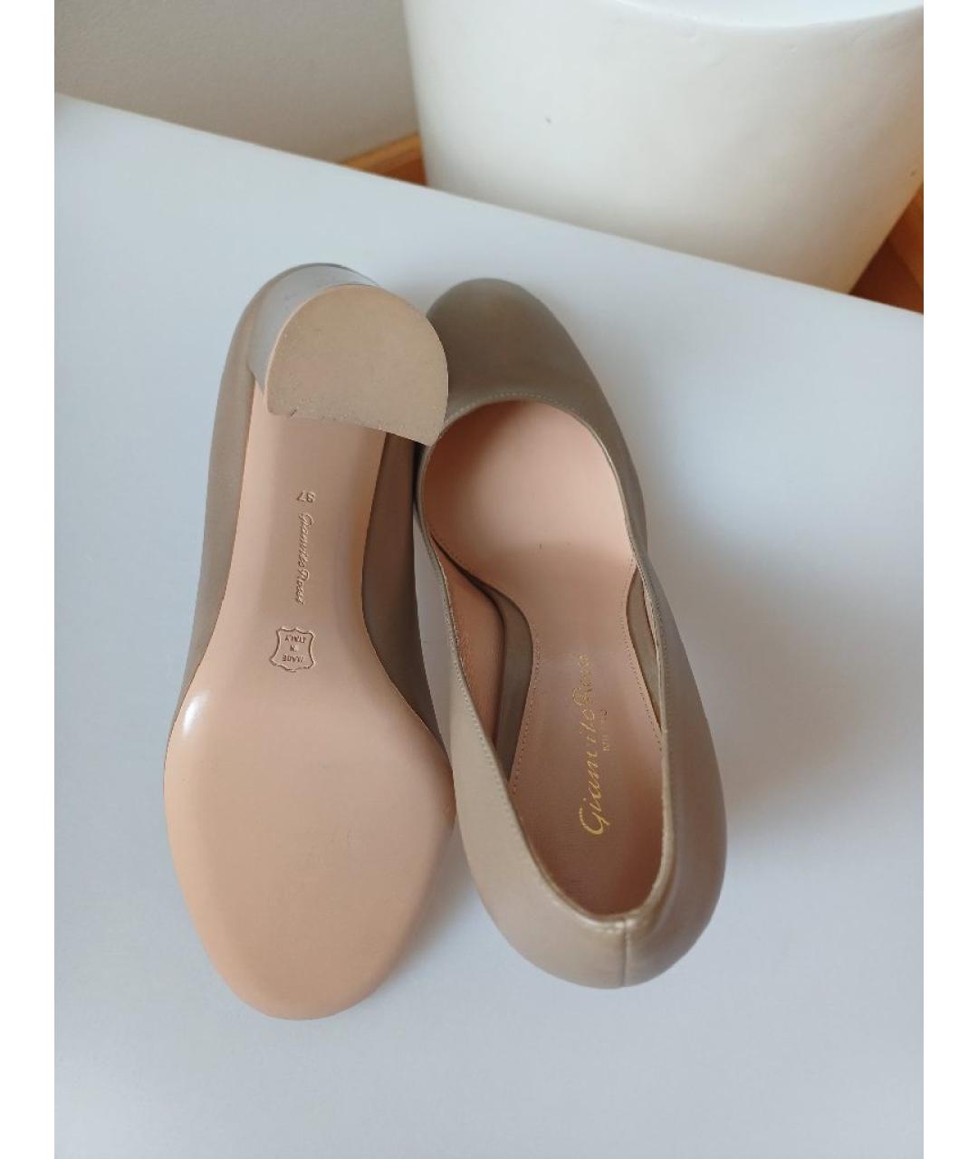 GIANVITO ROSSI Серые кожаные туфли, фото 9