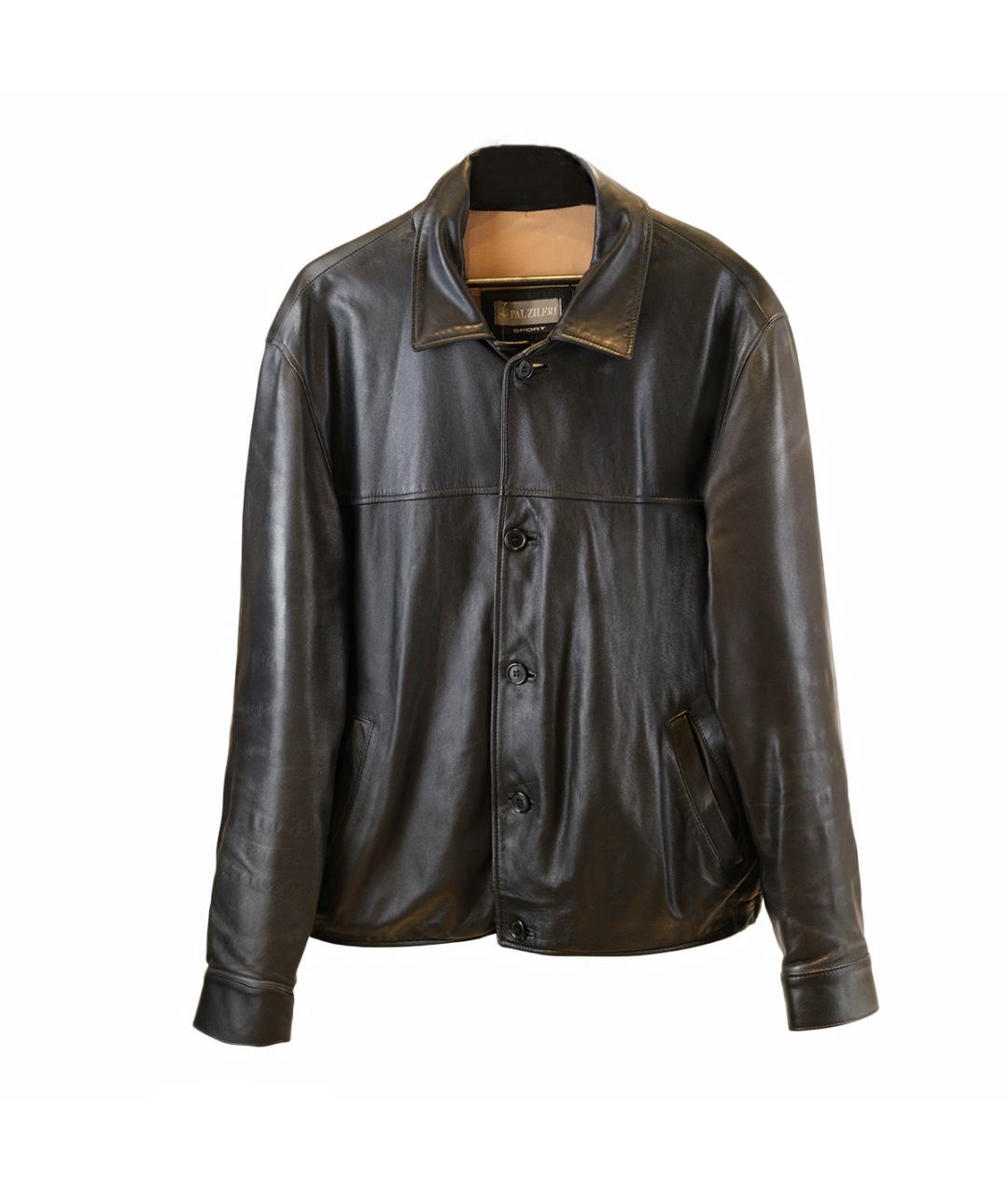 PAL ZILERI Черная кожаная куртка, фото 2