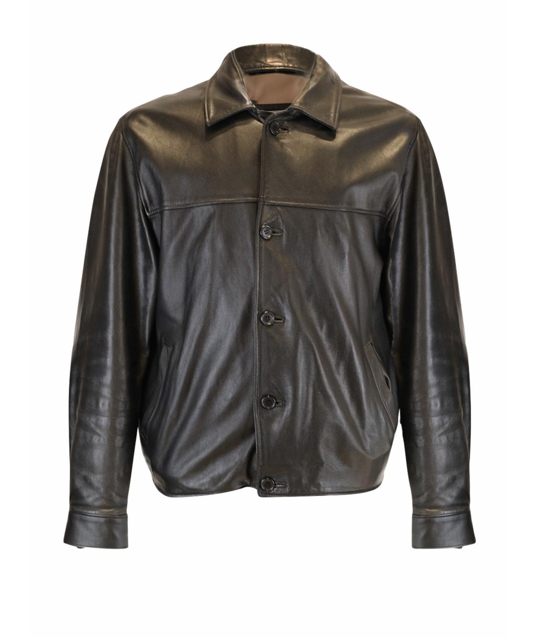 PAL ZILERI Черная кожаная куртка, фото 1